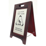 Hospitality 1 Source Wet Floor Sign,Walnut,Wood,24 in H WWF-NI