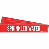 Brady Pipe Marker,White,Sprinkler Water,PK5 7269-1-PK