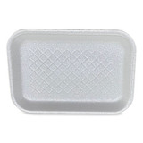 GEN Meat Trays, #2S, 8.5 x 6 x 0.7, White, 500/Carton 2SWH