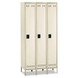 Safco® Single-Tier, Three-Column Locker, 36w X 18d X 78h, Two-Tone Tan 5525TN