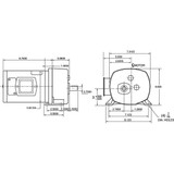 Dayton DC Gearmotor,20 rpm,90V,TENV 6Z408