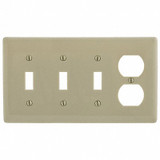Hubbell Wiring Device-Kellems Toggle Switch Wall Plate,Ivory P38I