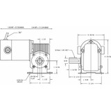 Dayton DC Gearmotor,90 rpm,90V,TENV 3XA85