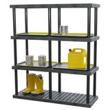 Structural Plastics Plastic Shlving,Open,Add-On,24"H,1 Shelf S6624A