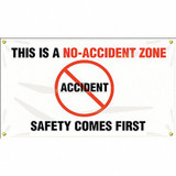 Accuform Safety Banner,28in x 48in,Poly Sheeting MBR414