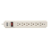 Tripp Lite Surge Protector Strip,6 Outlet,Gry TLP604