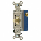 Hubbell Wiring Device-Kellems Wall Swtch,1-Pol,120/277V,15A,Ivry,Toggl HBL1381I