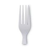 Dixie® Plastic Cutlery, Heavyweight Forks, White, 1,000-carton FH207 USS-DXEFH207CT