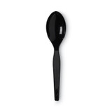 Dixie® Plastic Cutlery, Heavy Mediumweight Teaspoons, Black, 1,000/carton TM517