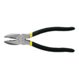 Linesman Pliers, 8 3/4 in Long, 1 1/2 in Cut, Dipped Grips