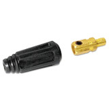 Dinse Style Cable Plug and Socket, Male, Ball Point Connection, #6 to #2 Cable Capacity