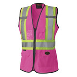 139PKU Ladies Mesh Vest, X-Large, Pink