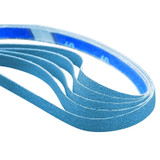 BlueFire Cloth File Belt, R823P, 1/2 in W x 12 in L, 1500 Grit, Zirconia Alumina