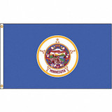 Nylglo Minnesota Flag,4x6 Ft,Nylon 142770