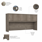 Bush Business Furniture Studio C 72W x 30D Office Desk with Hutch and Mobile File Cabinet STC011MHSU B-STC011MHSU