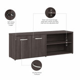 Bush Business Furniture Studio A 60W Computer Desk with Mobile File Cabinet and Low Storage Cabinet STA006SGSU B-STA006SGSU