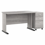 Bush Business Furniture Studio A 48W Computer Desk with 3 Drawer Mobile File Cabinet STA001PGSU