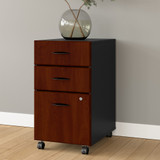 Bush Business Furniture Series A 3 Drawer Mobile File Cabinet in Hansen Cherry and Galaxy WC94453PSU