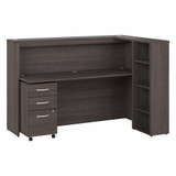 Bush Business Furniture Studio C 72W Cubicle Desk with Shelves and Mobile File Cabinet STC062SGSU
