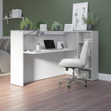 Bush Business Furniture Studio C 72W Privacy Desk with Shelves in White SCD572WHK