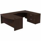 Bush Business Furniture Series C Bow Front Right Handed U Shaped Desk with 2 Drawer Lateral File Cabinet SRC019MRRSU