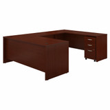 Bush Business Furniture Series C 72W x 30D U Shaped Desk with Mobile File Cabinet SRC091MASU