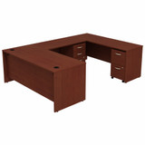Bush Business Furniture Series C U Shaped Desk with 2 Mobile Pedestals SRC047MASU
