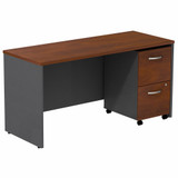 Bush Business Furniture Series C Desk Credenza with 2 Drawer Mobile Pedestal SRC029HCSU