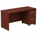 Bush Business Furniture Series C Desk Credenza with 2 Drawer Mobile Pedestal SRC029MASU