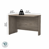 Bush Business Furniture Studio C 42W Desk Return in Modern Hickory SCR142MH-Z B-SCR142MH-Z