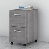 Bush Business Furniture Studio C 2 Drawer Mobile File Cabinet in Platinum Gray SCF116PGSU