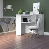 Bush Business Furniture Studio C 48W Privacy Desk with Shelves in White SCD248WHK