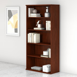 Bush Business Furniture Studio C 5 Shelf Bookcase in Hansen Cherry SCB136HC-Z