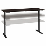 Move 60 Series by Bush Business Furniture 72W x 30D Height Adjustable Standing Desk M6S7230BWBK