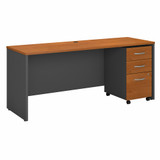 Bush Business Furniture Series C 72W x 24D Office Desk with Mobile File Cabinet SRC026NCSU