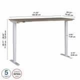 Move 40 Series by Bush Business Furniture 72W x 30D Electric Height Adjustable Standing Desk M4S7230MHSK B-M4S7230MHSK