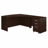 Bush Business Furniture Series C Right Handed L Shaped Desk with Mobile File Cabinet SRC007MRRSU