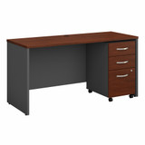 Bush Business Furniture Series C 60W x 24D Office Desk with Mobile File Cabinet SRC025HCSU
