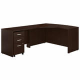 Bush Business Furniture Series C Left Handed L Shaped Desk with Mobile File Cabinet SRC007MRLSU