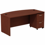 Bush Business Furniture Series C Bow Front Desk with 2 Drawer Mobile Pedestal SRC0020MASU