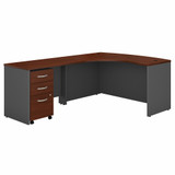 Bush Business Furniture Series C Left Handed L Shaped Desk with Mobile File Cabinet SRC007HCLSU