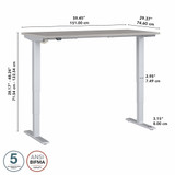 Move 40 Series by Bush Business Furniture 60W x 30D Electric Height Adjustable Standing Desk M4S6030PGSK B-M4S6030PGSK