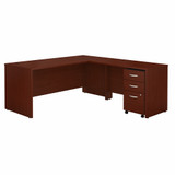 Bush Business Furniture Series C 72W L Shaped Desk with 48W Return and Mobile File Cabinet SRC001MASU