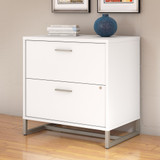 Office by kathy ireland® Method 2 Drawer Lateral File Cabinet in White - Assembled KI70204SU