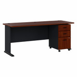 Bush Business Furniture Series A 72W Desk with Mobile File Cabinet SRA013HCSU