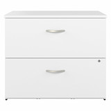 Bush Business Furniture Hybrid 2 Drawer Lateral File Cabinet - Assembled HYF136WHSU-Z B-HYF136WHSU-Z