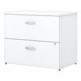 Bush Business Furniture Easy Office 2 Drawer Lateral File Cabinet - Assembled EO109WHSU