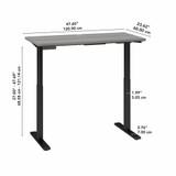 Move 60 Series by Bush Business Furniture 48W x 24D Electric Height Adjustable Standing Desk M6S4824PGBK B-M6S4824PGBK