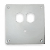 Hubbell Wiring Device-Kellems Security Wall Plate,White SWP812