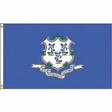 Nylglo Connecticut Flag,5x8 Ft,Nylon 140780